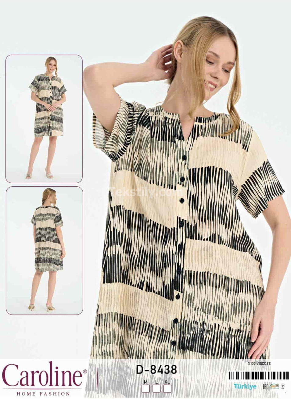 Женское домашнее платье Caroline (M+L+XL)