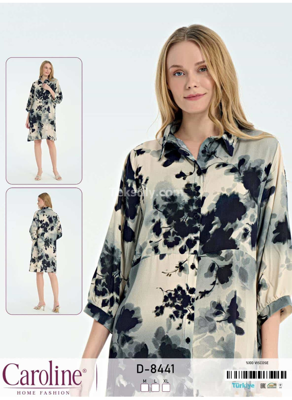 Женское домашнее платье Caroline (M+L+XL)