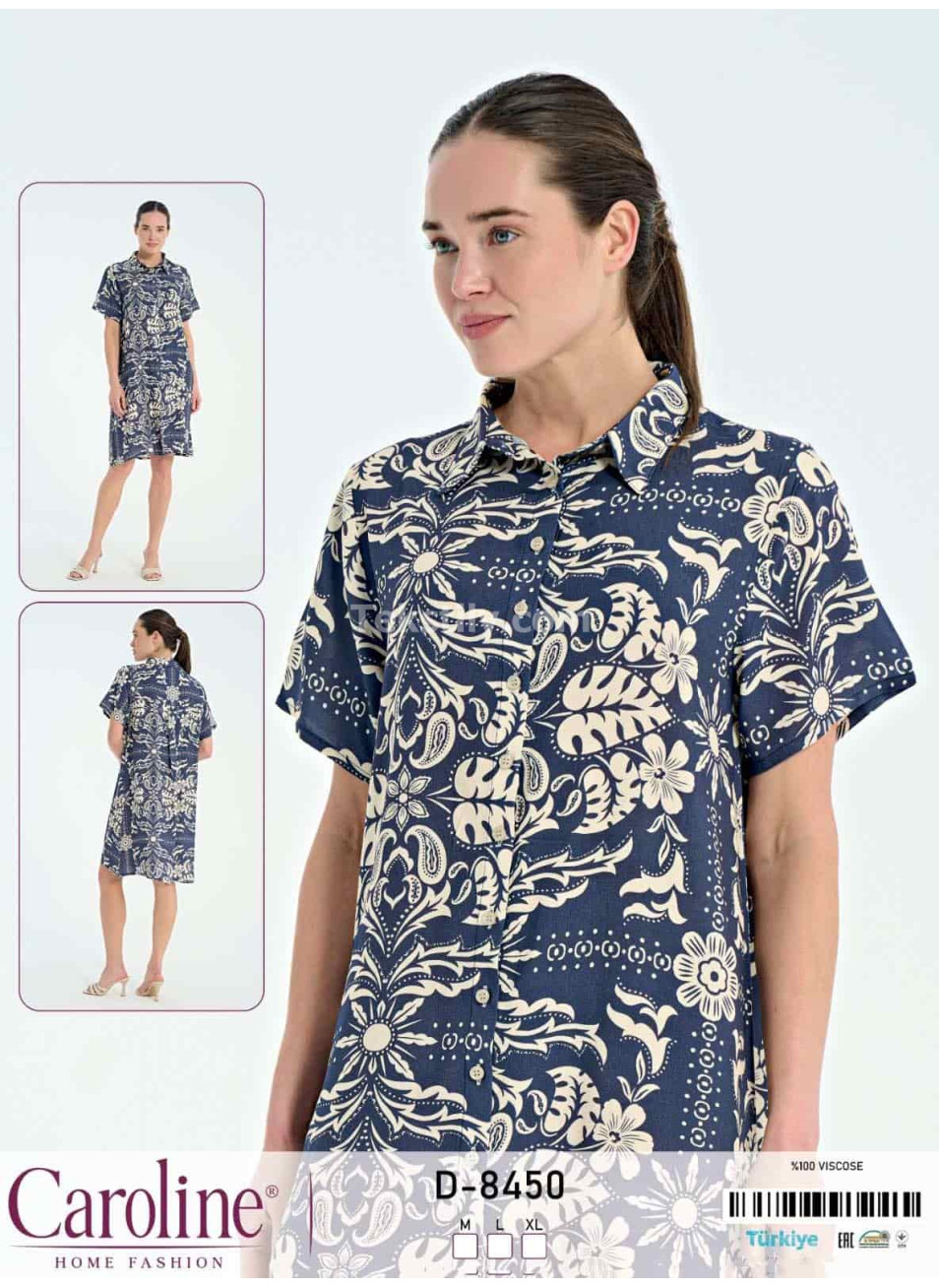 Женское домашнее платье Caroline (M+L+XL)