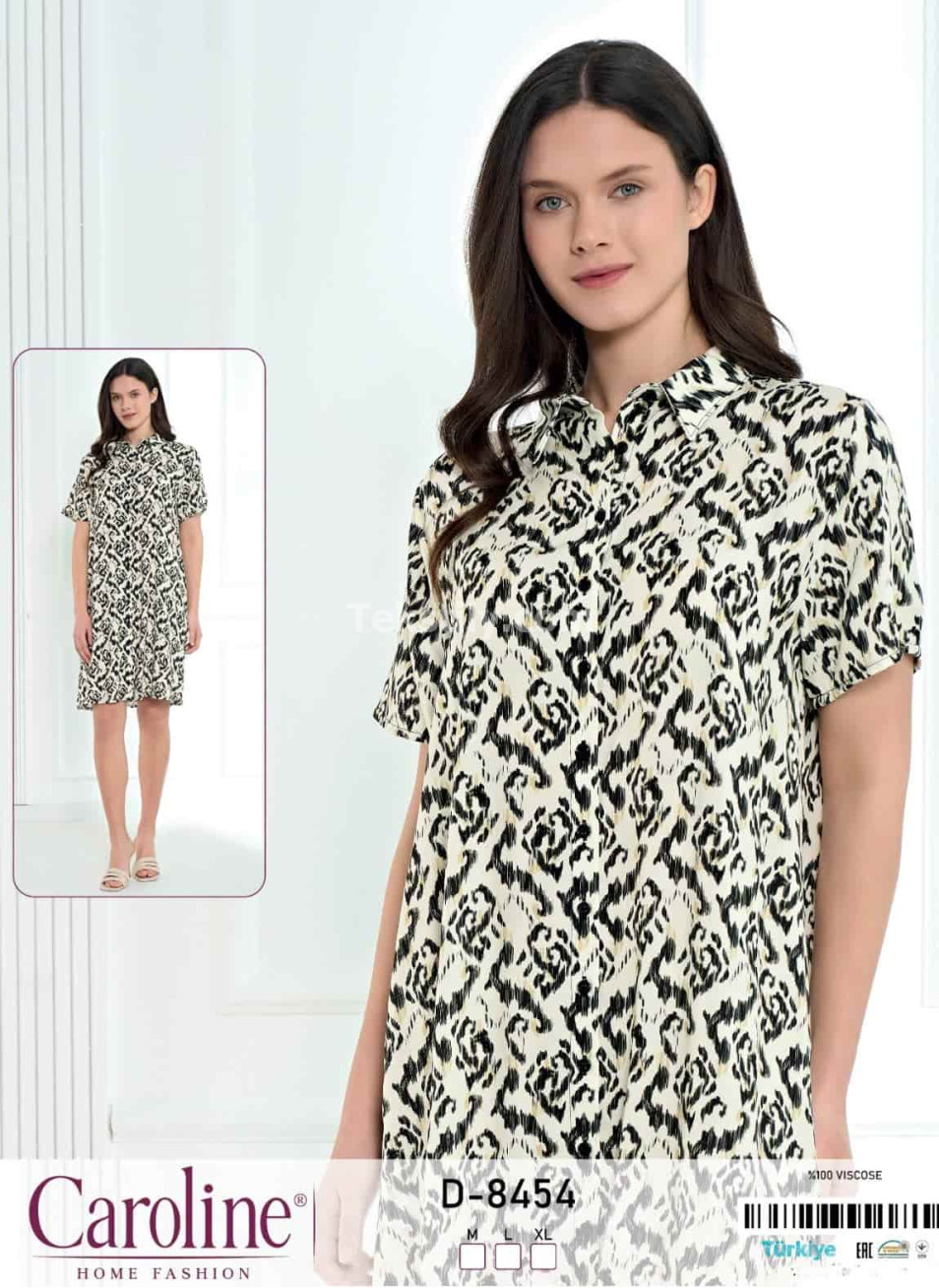 Женское домашнее платье Caroline (M+L+XL)