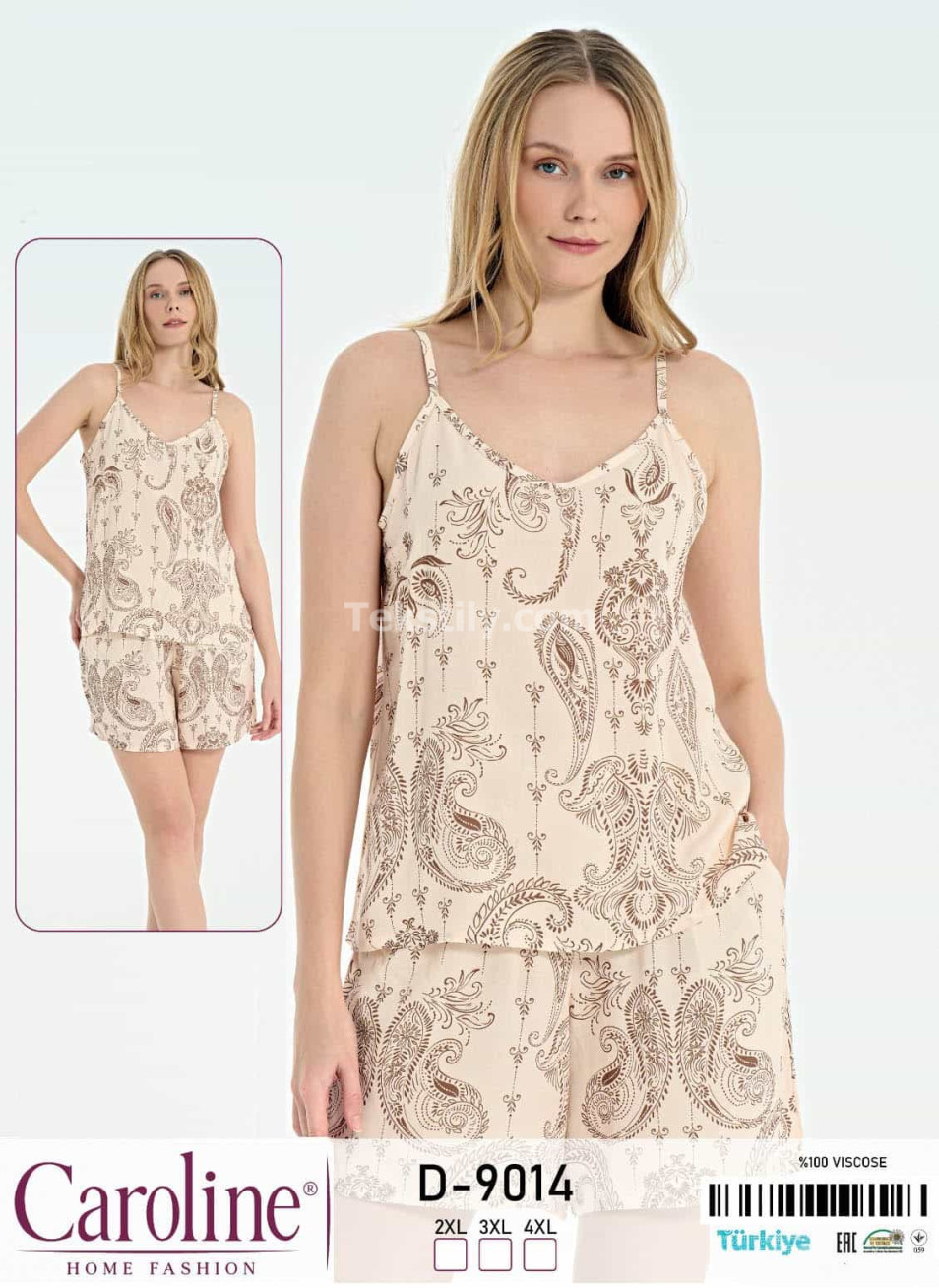 Женский Комплект с Шортами Caroline (2XL+3XL+4XL)