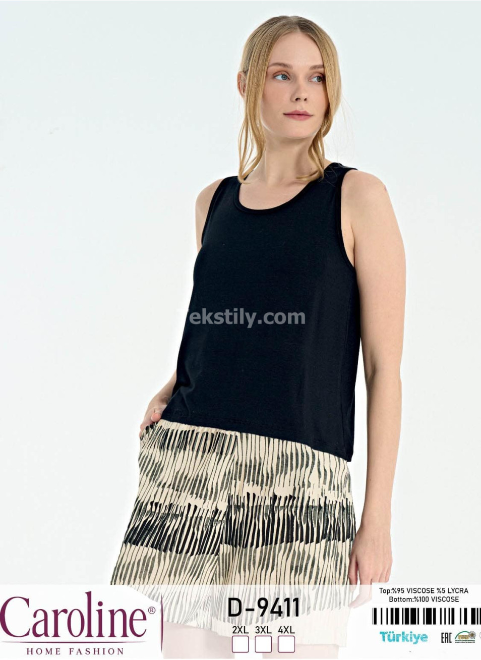 Женский Комплект с Шортами Caroline (2XL+3XL+4XL)