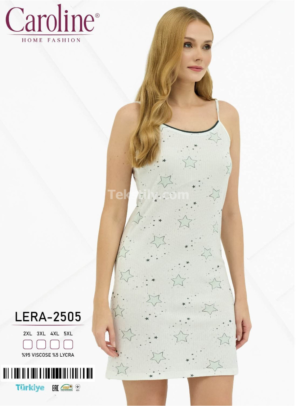 Женская Ночная Сорочка Caroline (2XL+3XL+4XL+5XL)