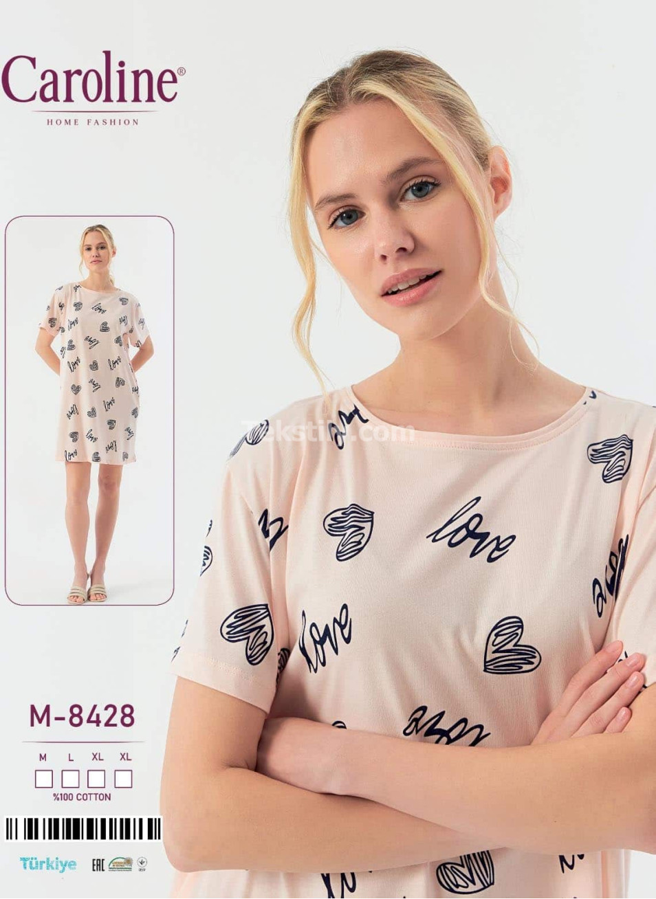 Женская Ночная Сорочка Caroline (M+L+XL+XL)