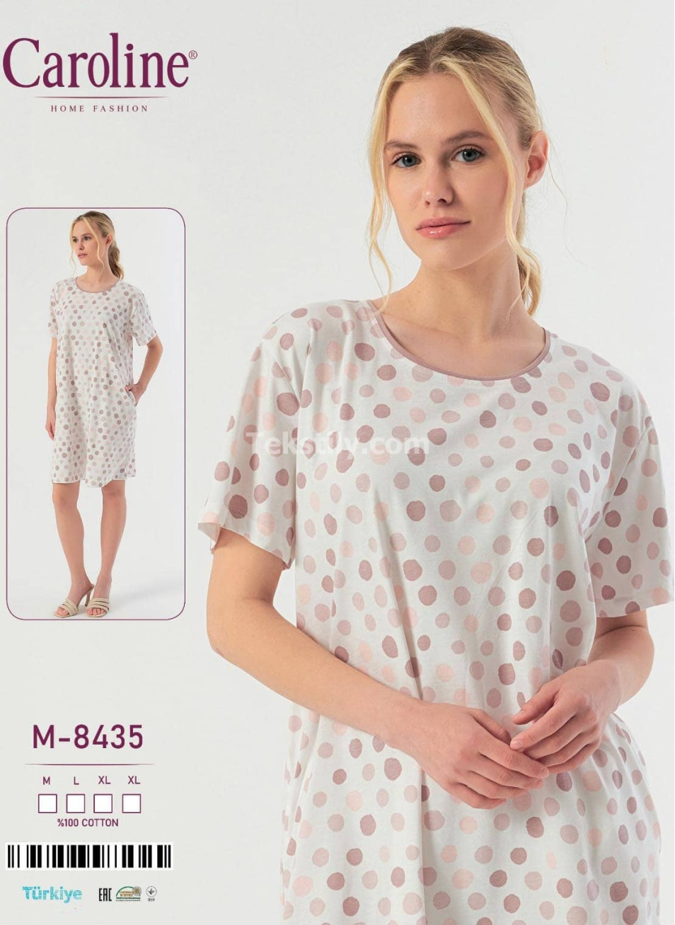 Женская Ночная Сорочка Caroline (M+L+XL+XL)