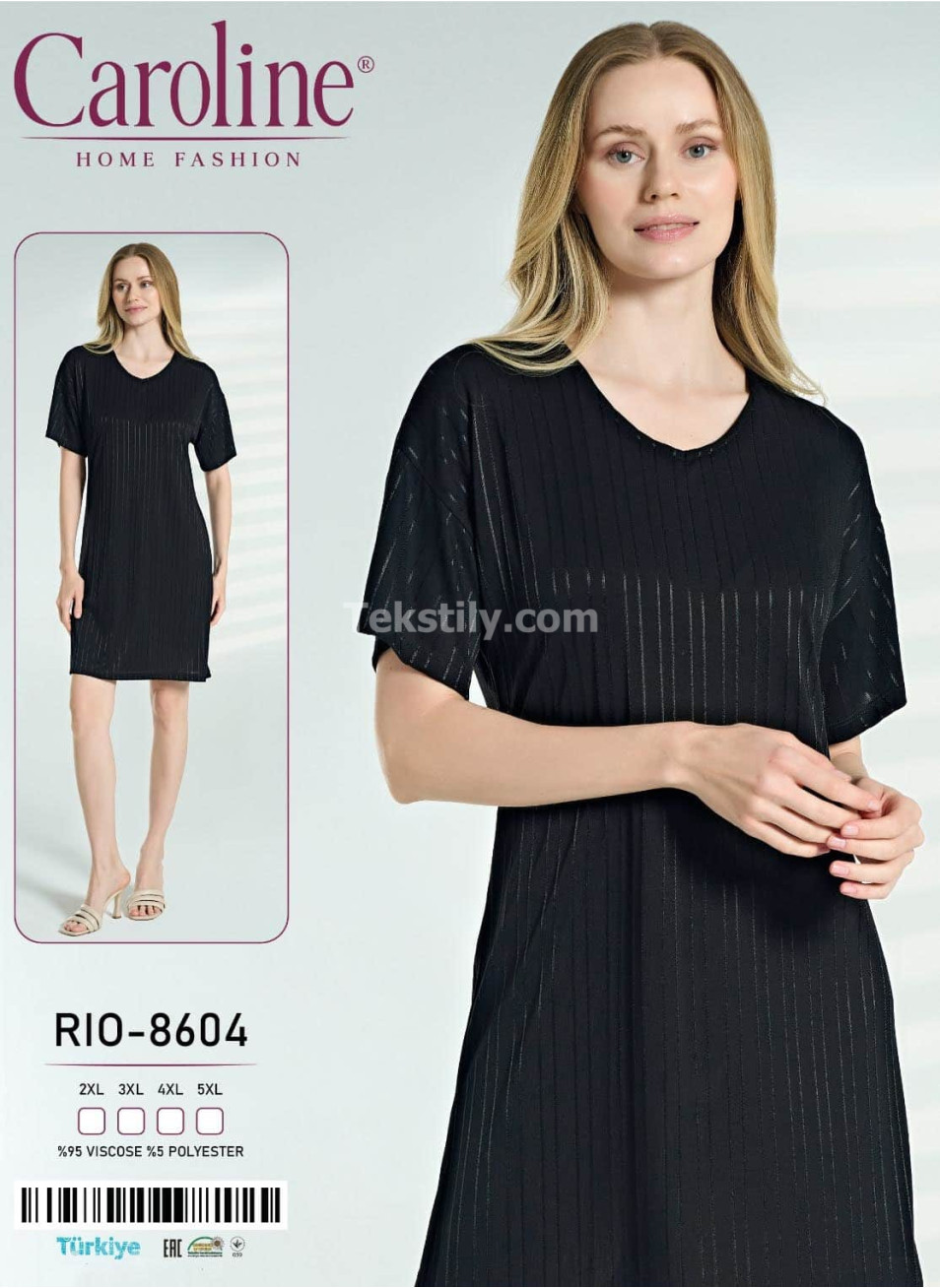 Женская Ночная Сорочка Caroline (2XL+3XL+4XL+5XL)