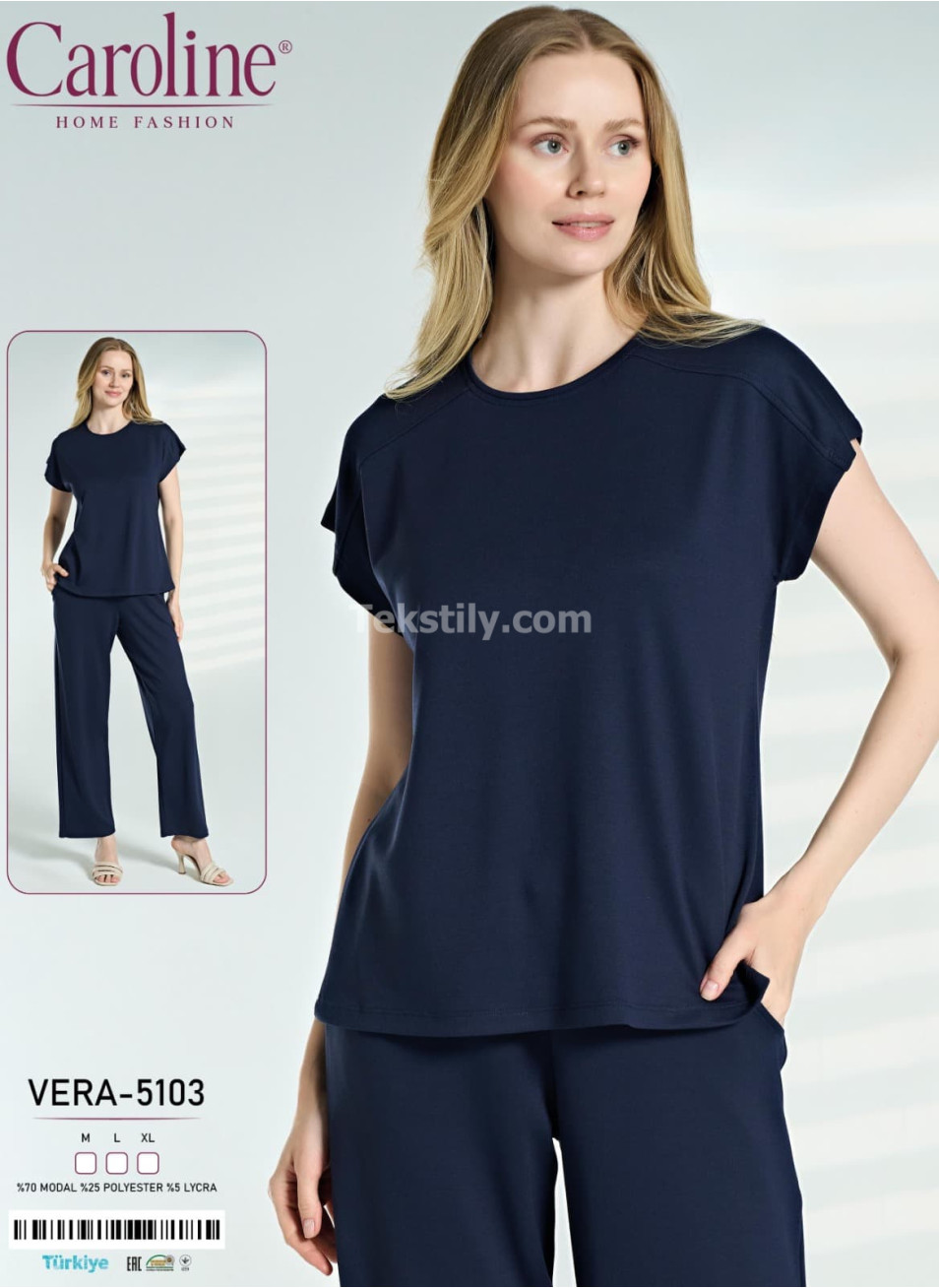 Пижамa Женская Caroline (M+L+XL) 