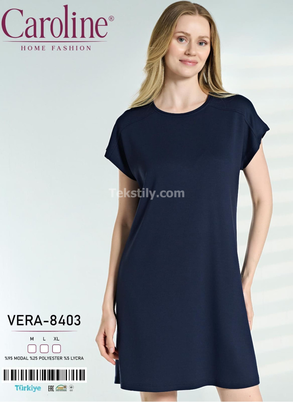 Ночная Женская Сорочка Caroline (M+L+XL) 