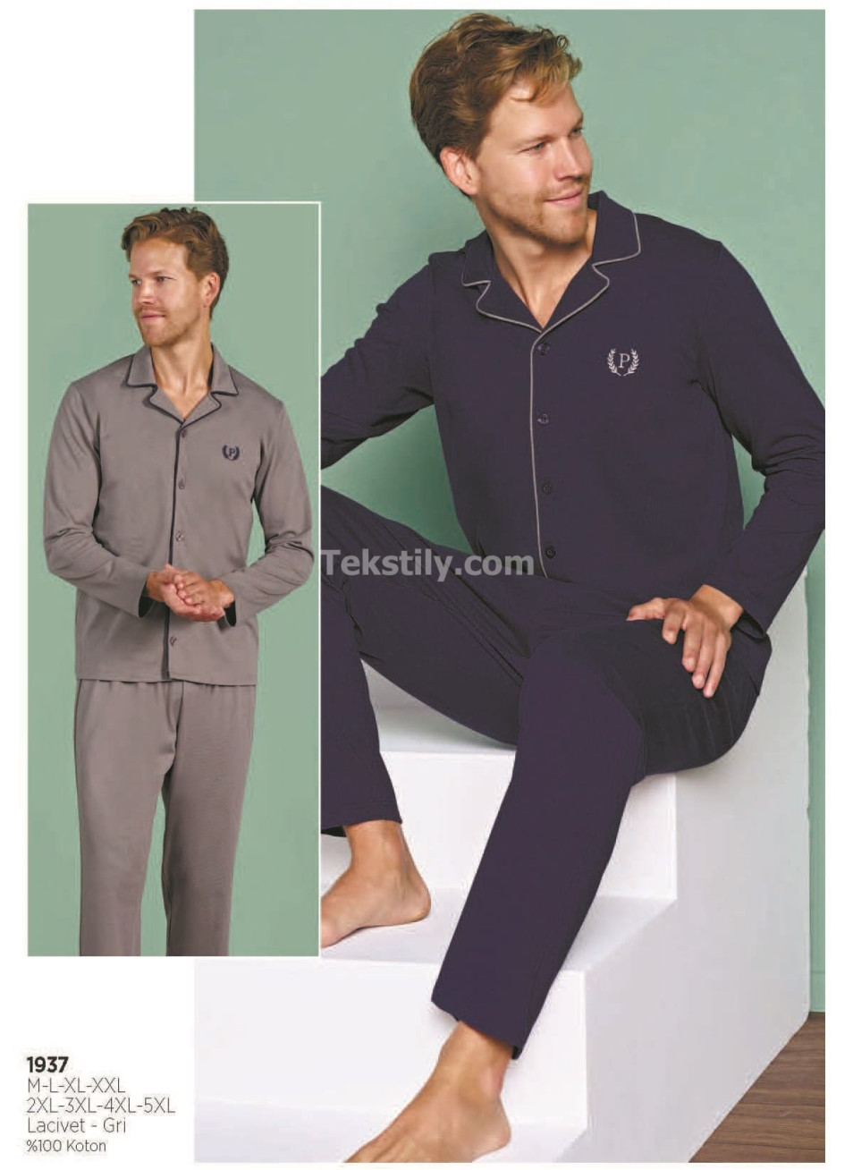 Мужская пижама PİJADORE 2025/26 (M+L+XL+2XL)