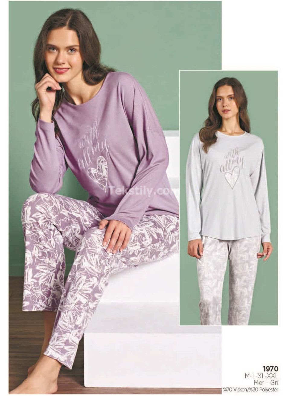 Женская Пижама PİJADORE 2025/26 (M+L+XL+2XL)