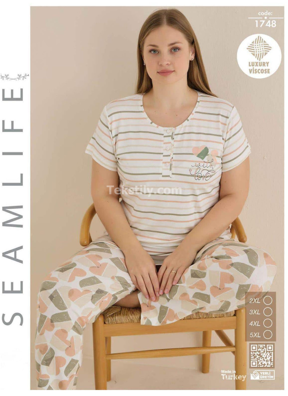 Пижама Женская SEAMLIFE (2XL+3XL+4XL+5XL)