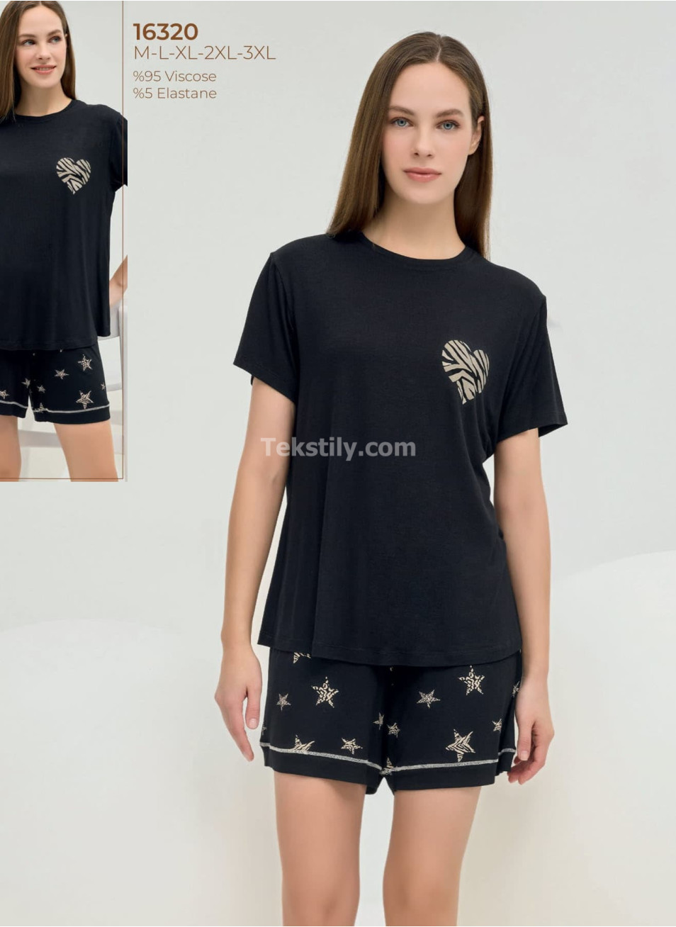 Женский комплект с шортами Sevim 2025 (M+L+XL+2XL+3XL) 