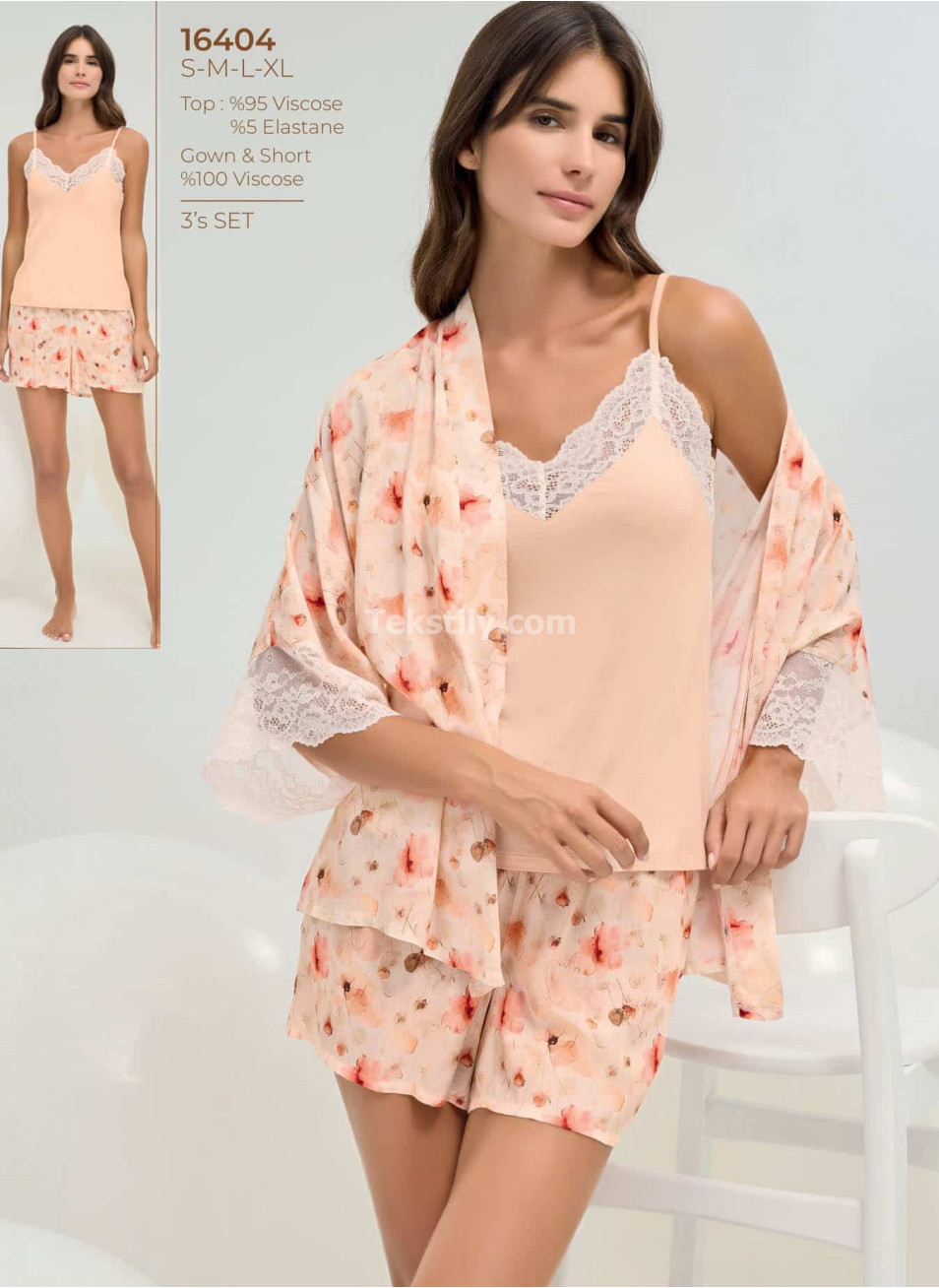 Женский комплект с шортами 3-КА Sevim 2025 (S+M+L+XL) 