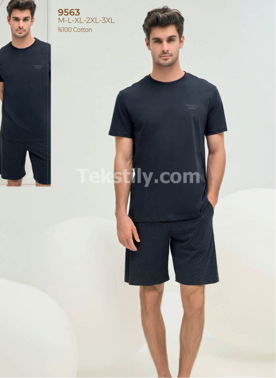 Мужской Комплект с Шортами Sevim 2025 (M+L+XL+2XL+3XL)