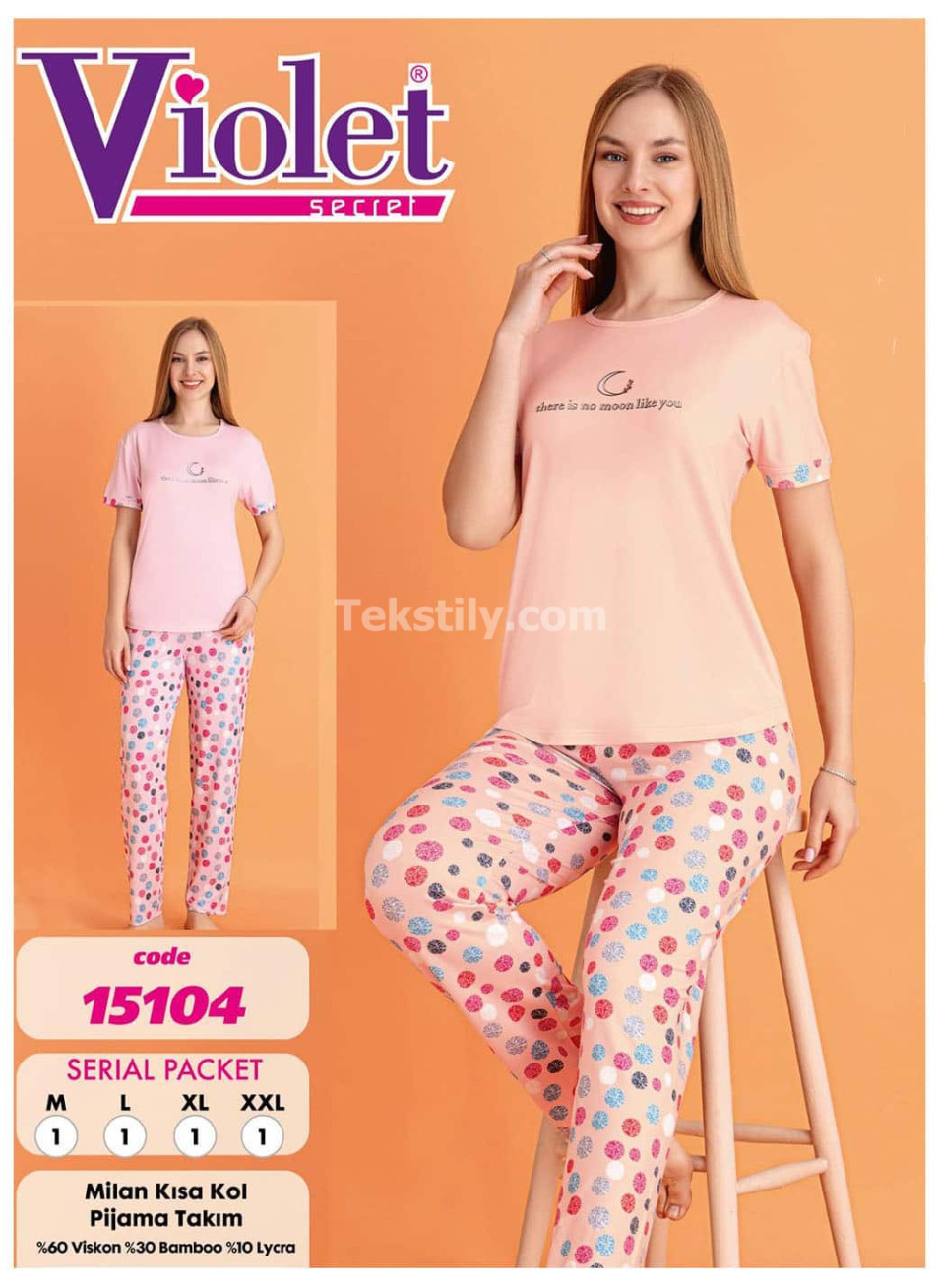 Женский комплект с брюками VIOLET (M+L+XL+2XL)