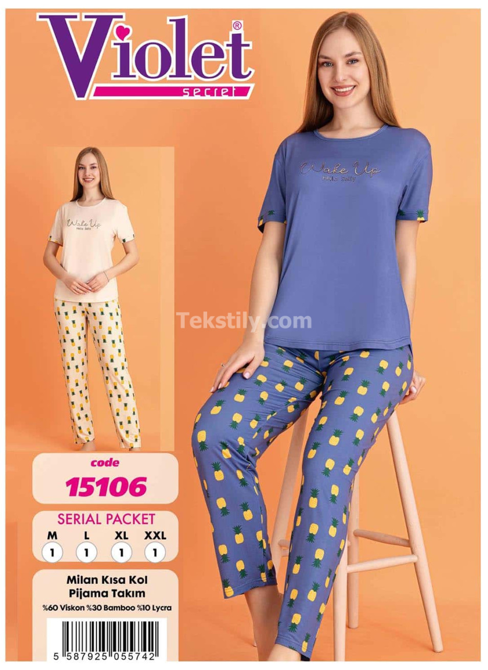 Женский комплект с брюками VIOLET (M+L+XL+2XL)